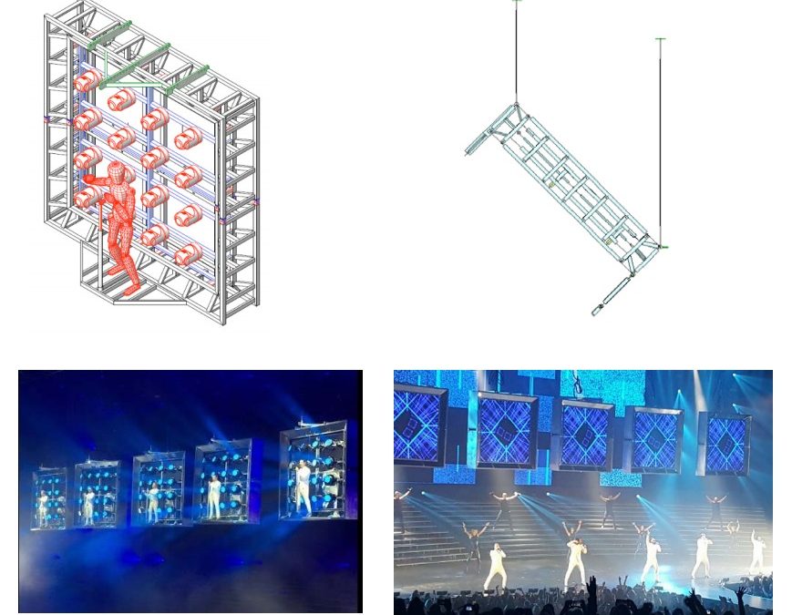 Rotatable Aluminum Frame Structure for Concert